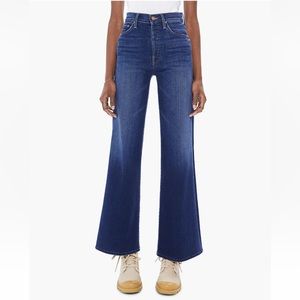 Mother Tomcat Roller High Waist Wide Leg Jean Sweet Lime Size 26